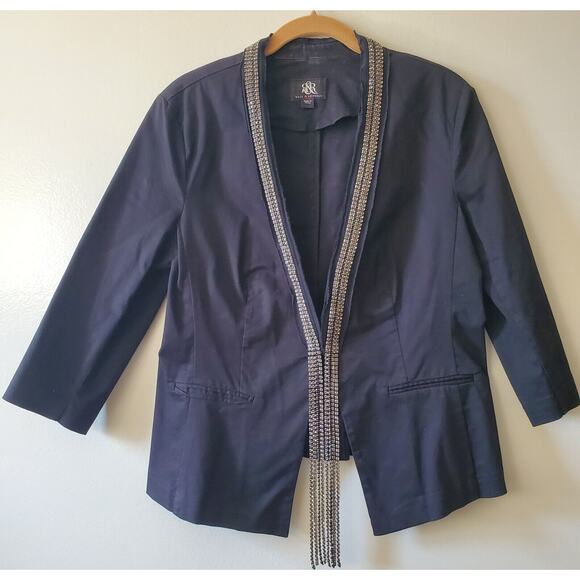 Rock & Republic Embellished Short Blazer Sz 14 Small Seam Rip Costume Pirates - Picture 1 of 15